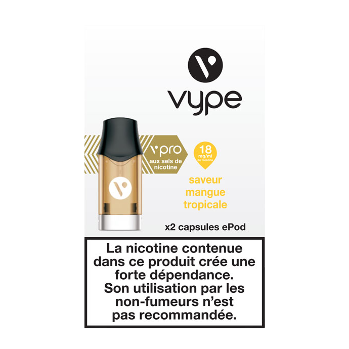 Capsule e-liquide ePod 18mg - Saveur Mangue Tropicale - Vype