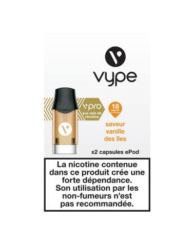 Capsule e-liquide ePod - Saveur Vanille des îles - Vype